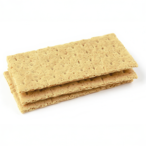 Pack of soda crackers with light, crispy texture, industrial biscuit for private label export