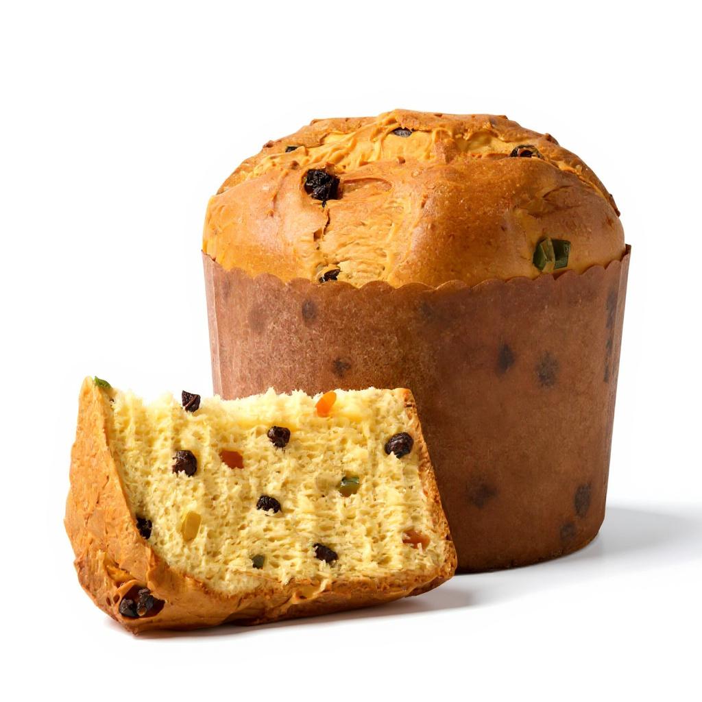 Italian-style holiday cake panettone with premium gift packaging