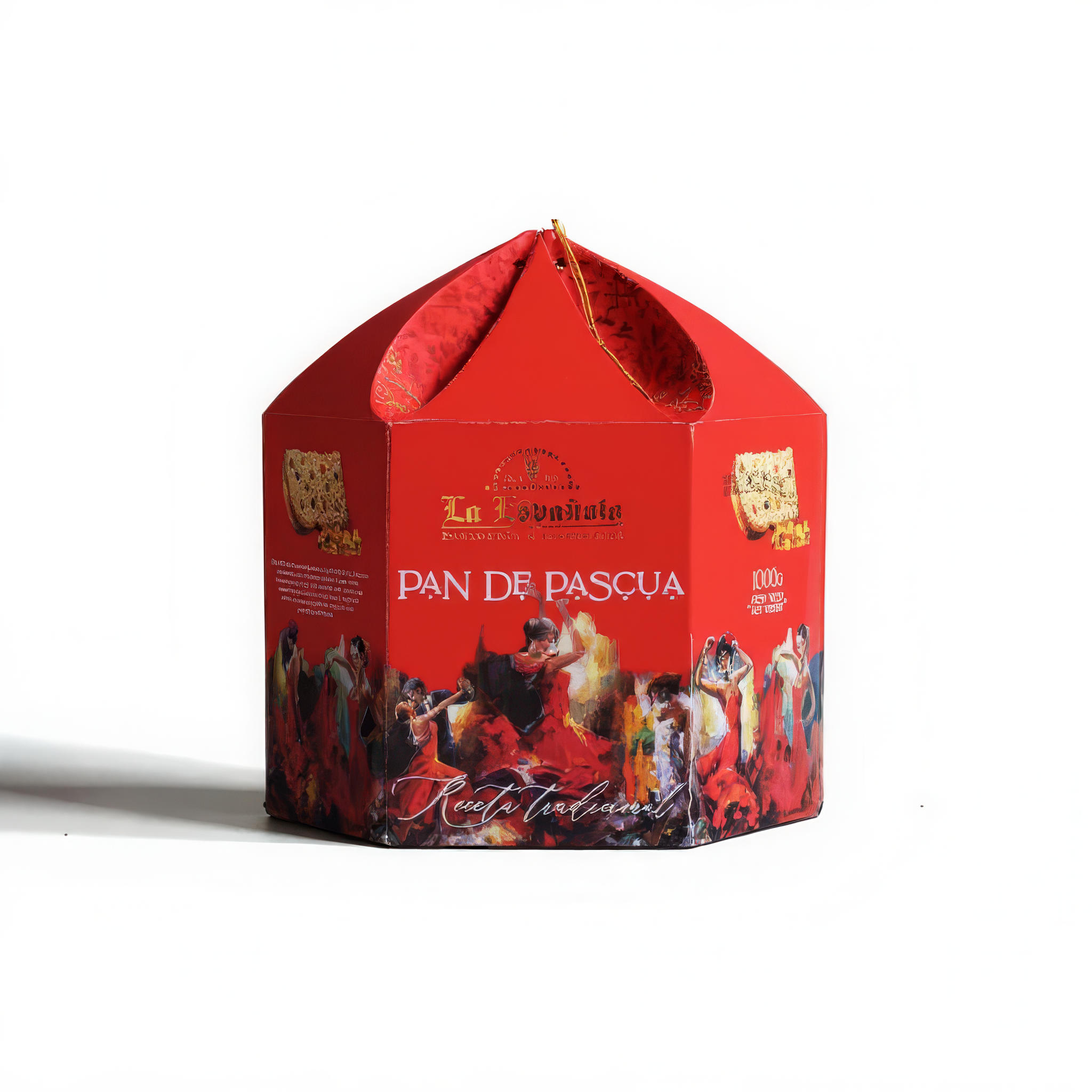 Italian-style holiday cake panettone with premium gift packaging